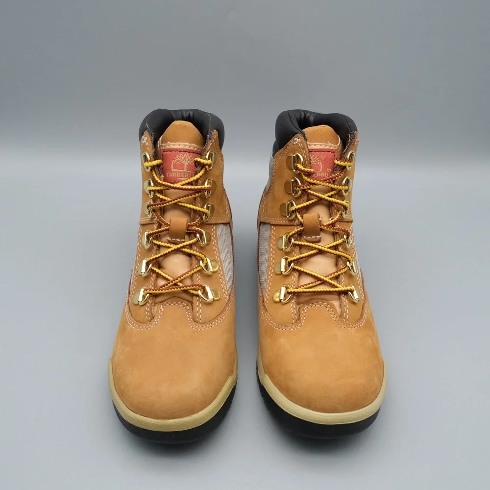Timberland Field Boot Kids Size 3 Wheat Nubuck Mesh Rugged Outdoor 44793